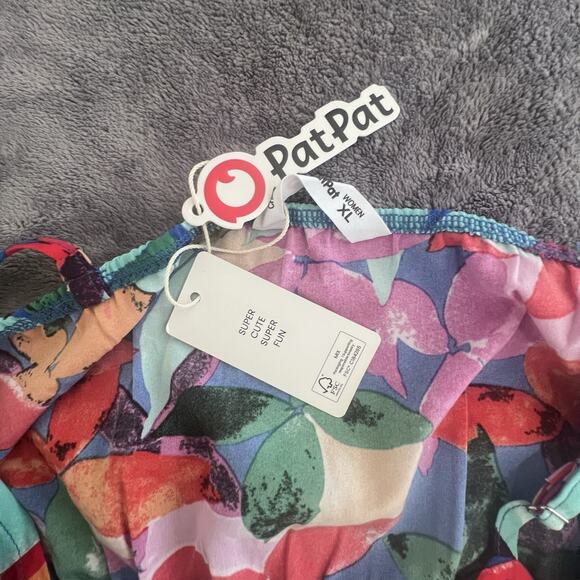 PatPat Girls' Floral Sundress Multicolor Knee Length Sleeveless XL V Neck Ruffle - Picture 4 of 6